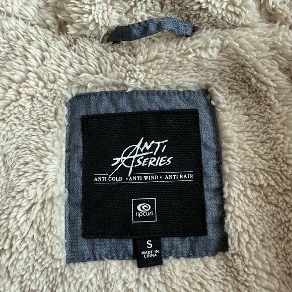 Rip Curl Anti-Series Women's Faux Fur Lined Hooded Jacket - Gray - Size Small - Picture 3 of 6